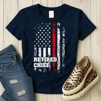 Retired Fire Chief Firefighter Rank Retirement Gift Women's T-Shirt thumb 3