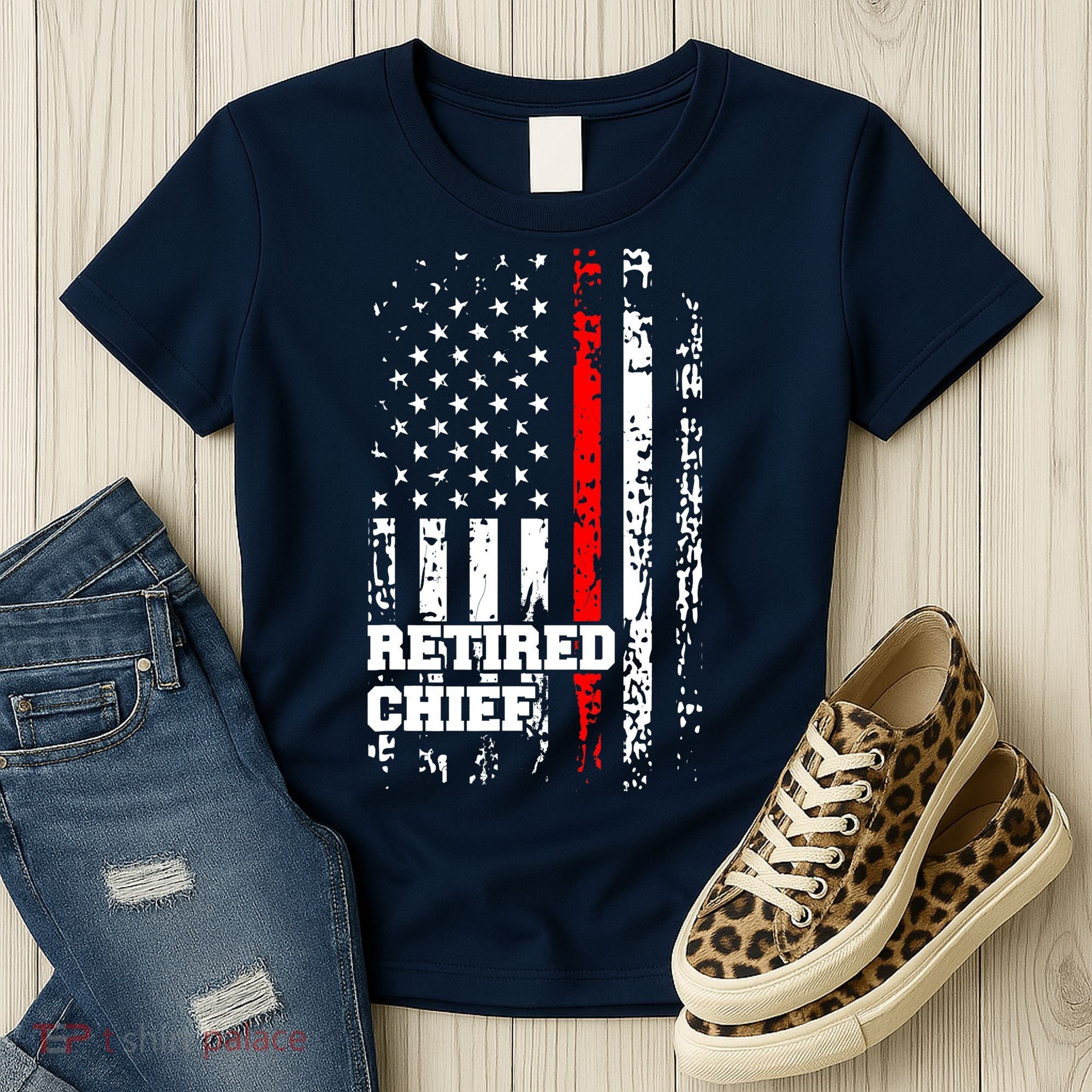 Retired Fire Chief Firefighter Rank Retirement Gift Women's T-Shirt