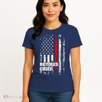 Retired Fire Chief Firefighter Rank Retirement Gift Women's T-Shirt thumb 4