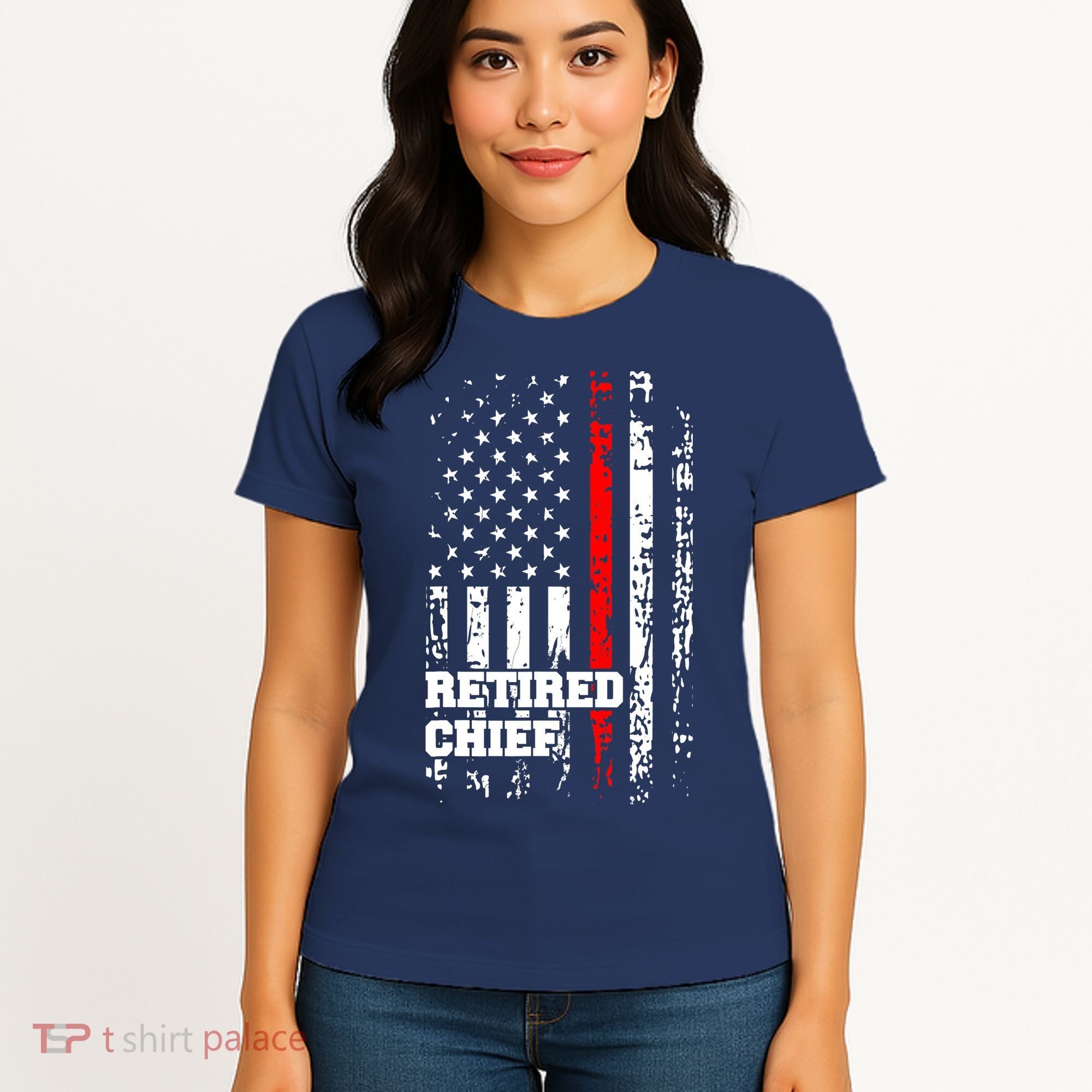 Retired Fire Chief Firefighter Rank Retirement Gift Women's T-Shirt
