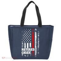 Retired Fire Chief Firefighter Rank Retirement Gift Tote Bag thumb 0