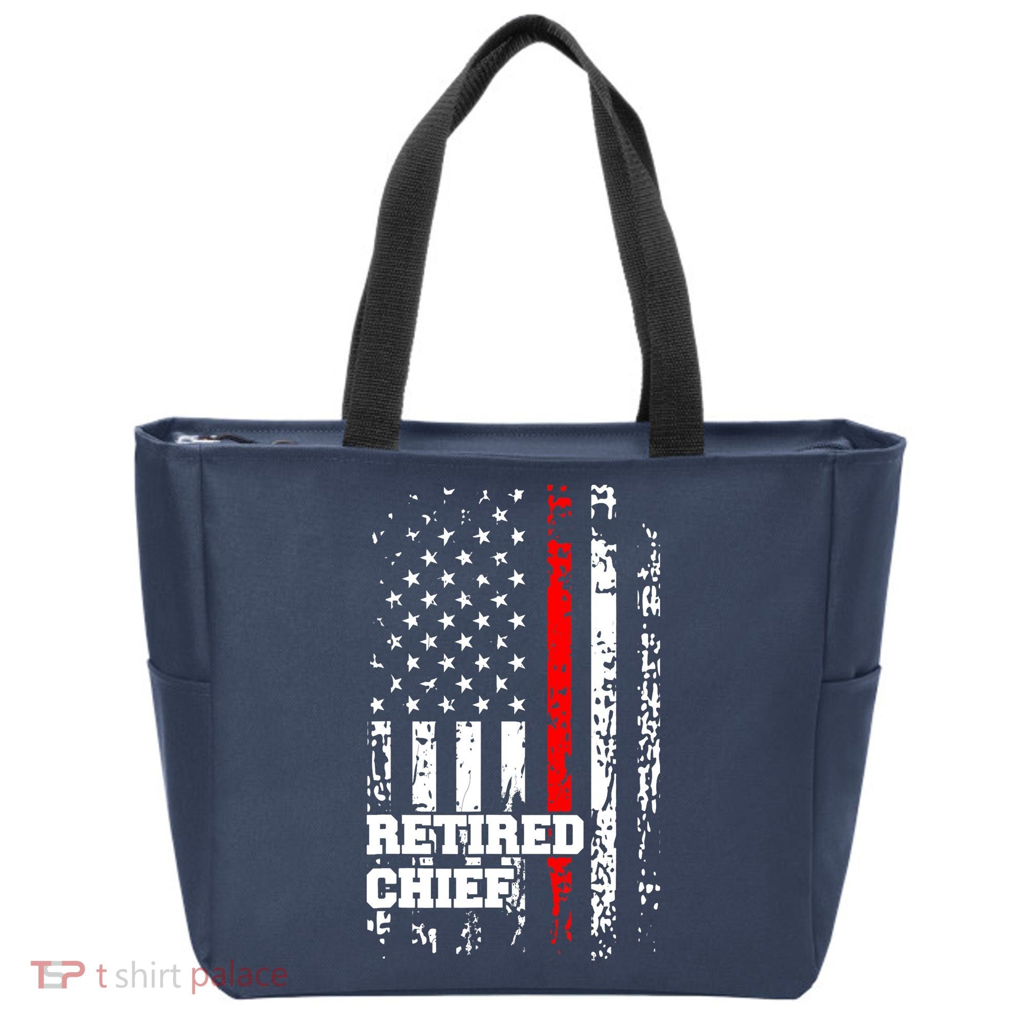 Retired Fire Chief Firefighter Rank Retirement Gift Tote Bag