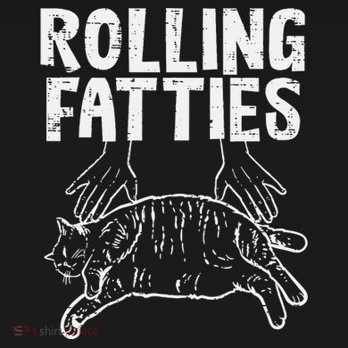 Rolling Fatties Cat Funny Fat Kitten Hoodie