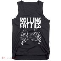 Rolling Fatties Cat Funny Fat Kitten Tank Top thumb 0