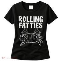 Rolling Fatties Cat Funny Fat Kitten Women's T-Shirt thumb 0