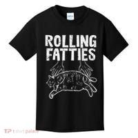 Rolling Fatties Cat Funny Fat Kitten Kids T-Shirt thumb 0