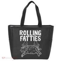 Rolling Fatties Cat Funny Fat Kitten Tote Bag thumb 0