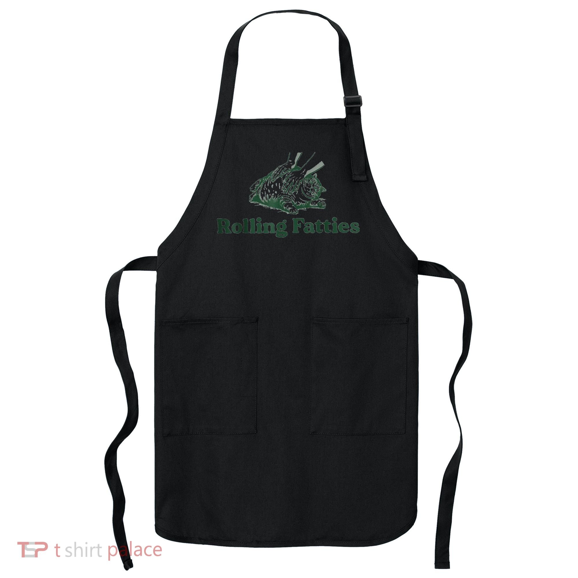 Rolling Fatties Cat Funny Cute Apron