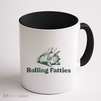 Rolling Fatties Cat Funny Cute Coffee Mug thumb 1