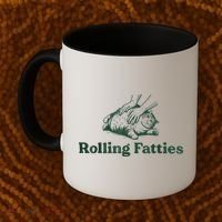 Rolling Fatties Cat Funny Cute Coffee Mug thumb 2