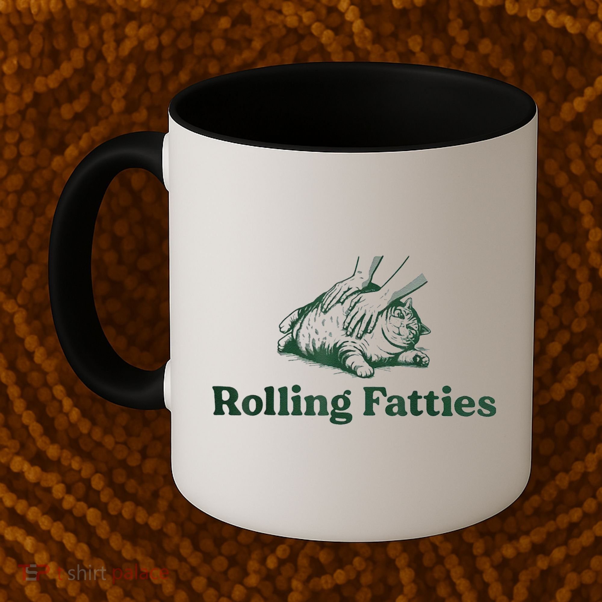 Rolling Fatties Cat Funny Cute Coffee Mug