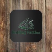 Rolling Fatties Cat Funny Cute Coaster thumb 0