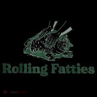 Rolling Fatties Cat Funny Cute Coaster thumb 2