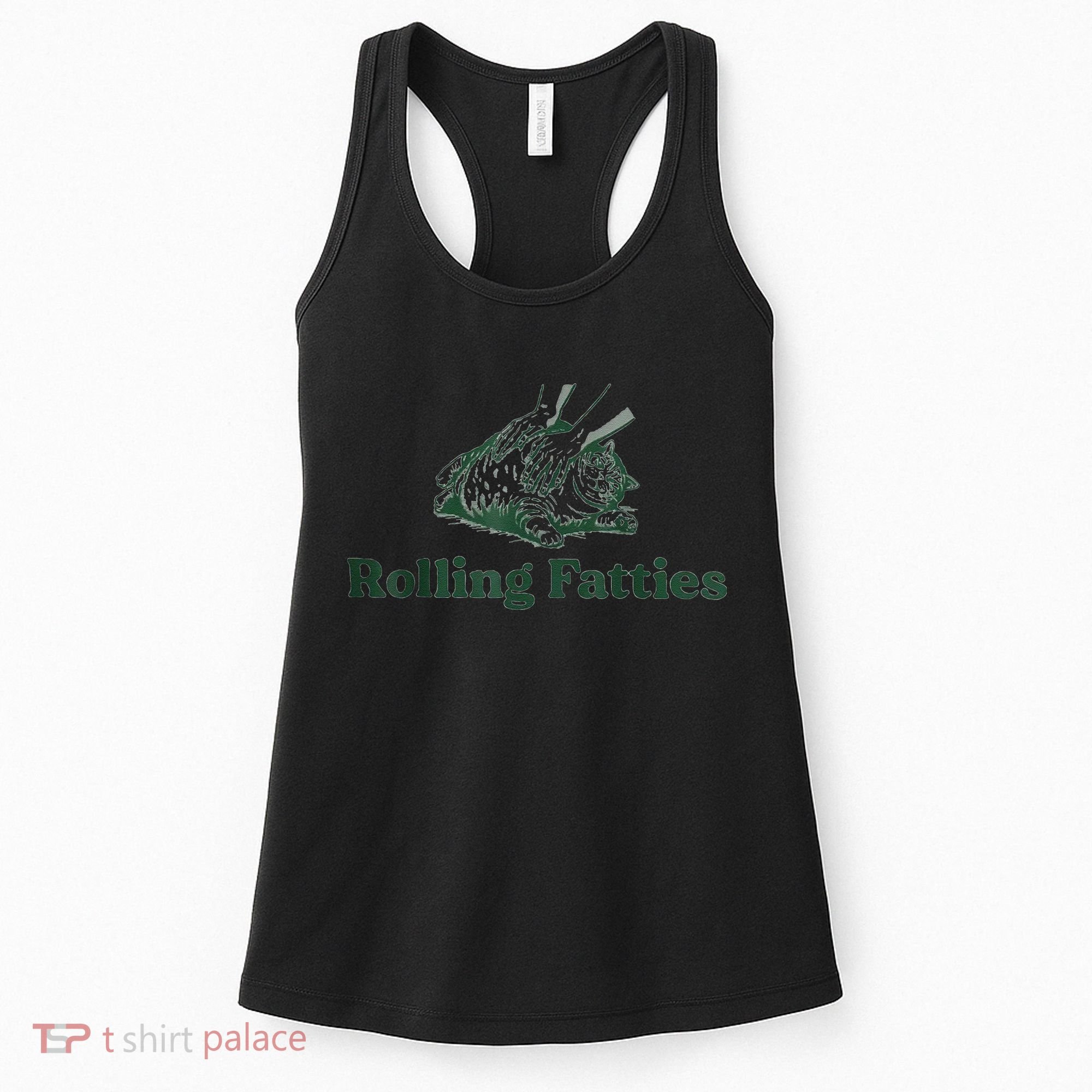 Rolling Fatties Cat Funny Cute Women's Tank Top