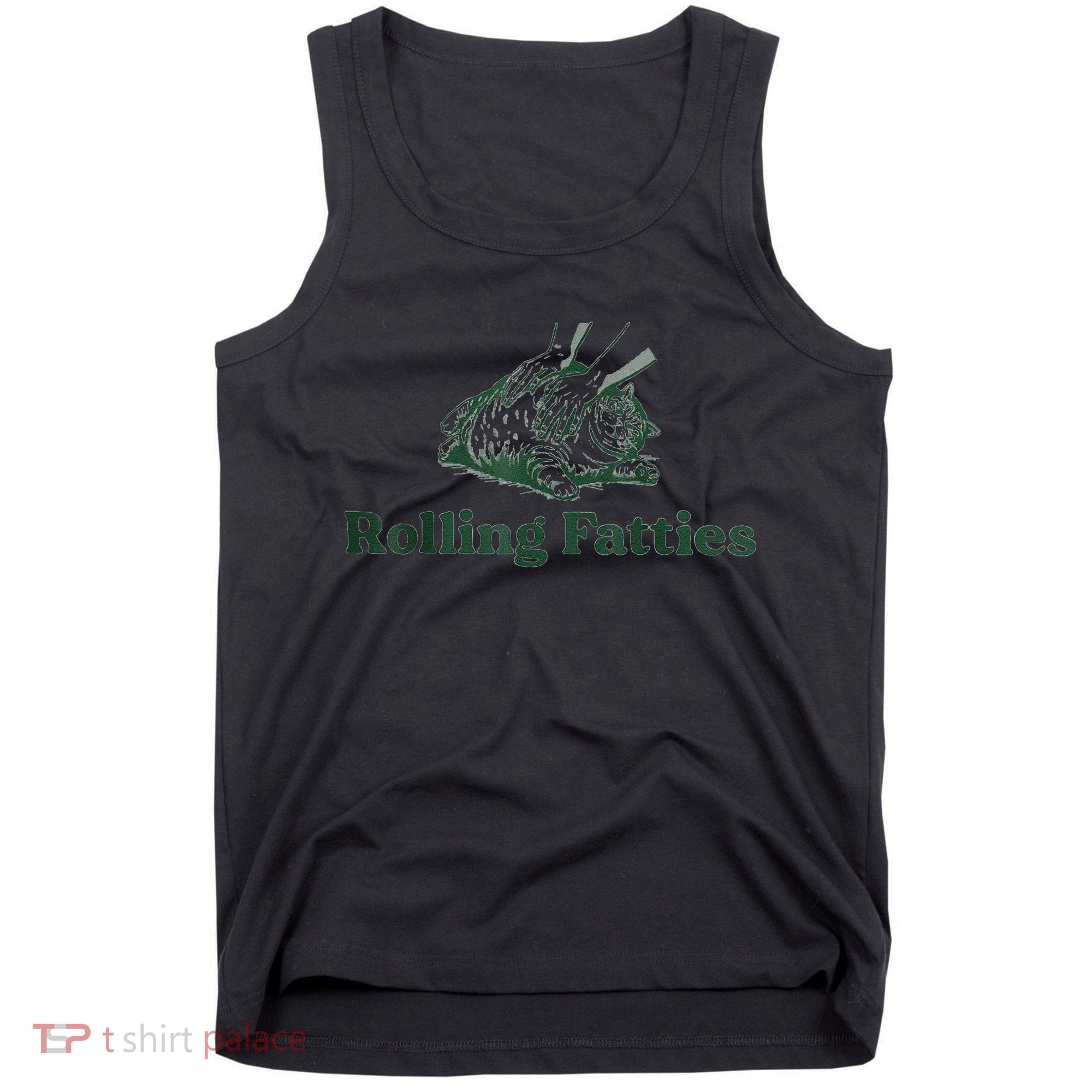 Rolling Fatties Cat Funny Cute Tank Top