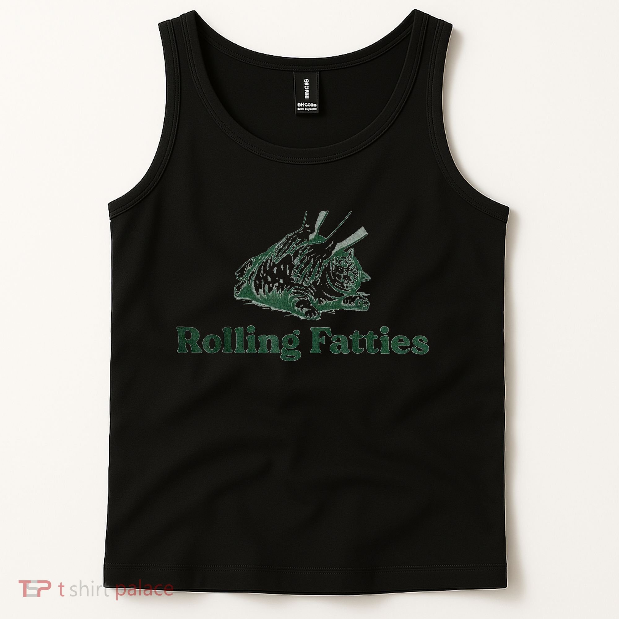 Rolling Fatties Cat Funny Cute Tank Top