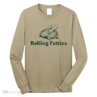 Rolling Fatties Cat Funny Cute Long Sleeve Shirt thumb 0
