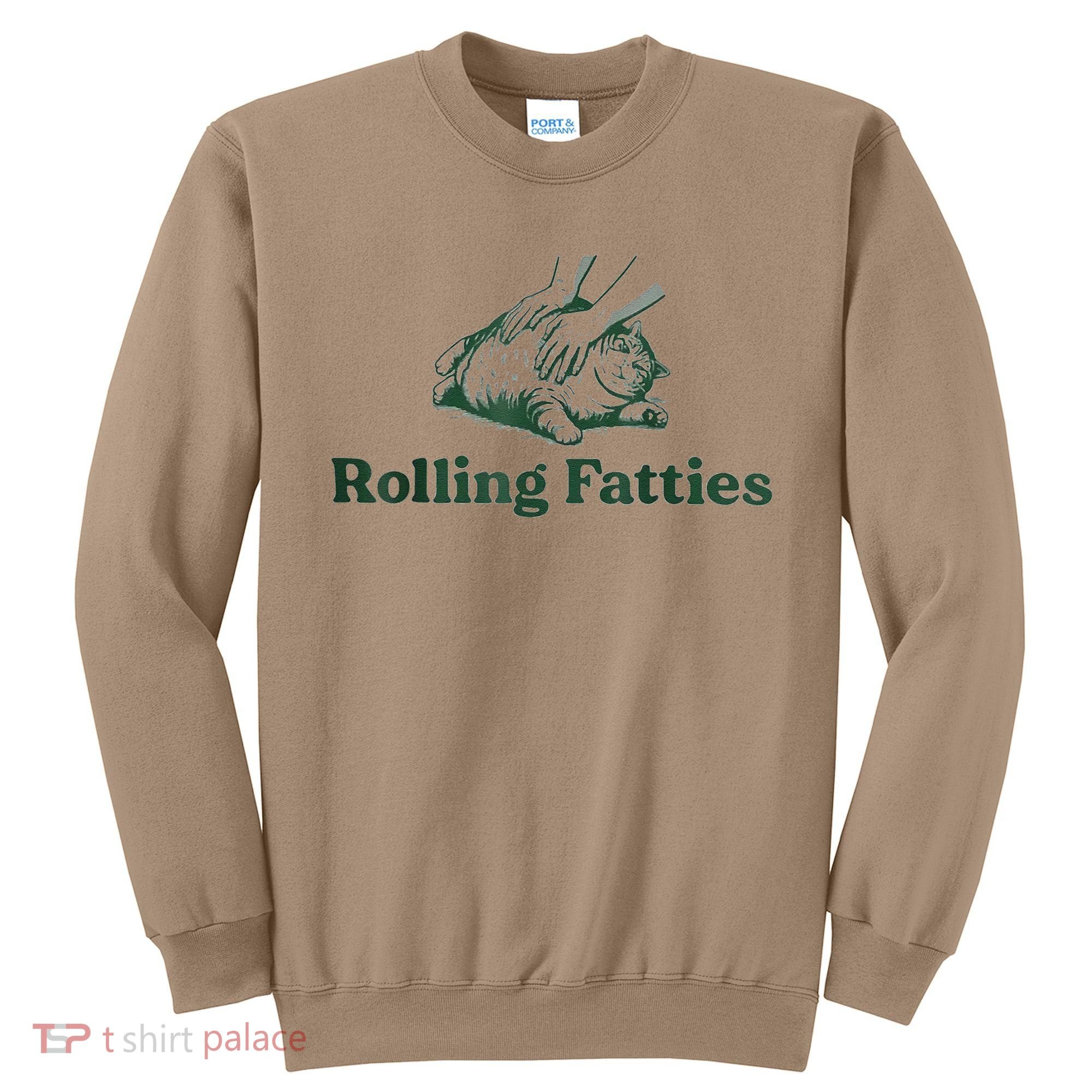 Rolling Fatties Cat Funny Cute Sweatshirt