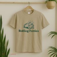 Rolling Fatties Cat Funny Cute T-Shirt thumb 2