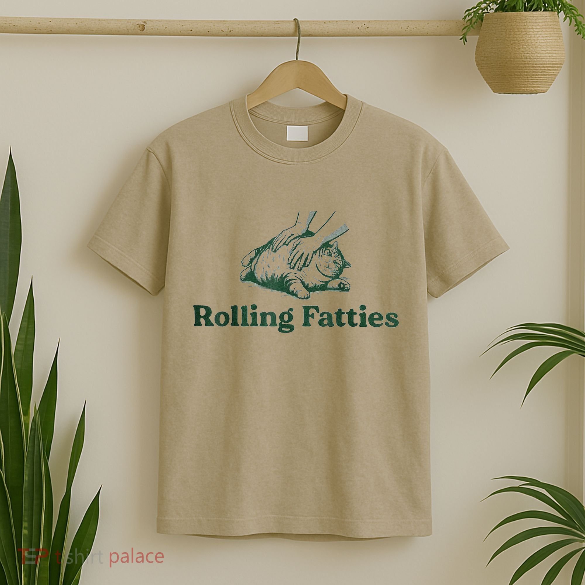 Rolling Fatties Cat Funny Cute T-Shirt
