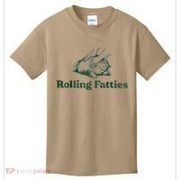 Rolling Fatties Cat Funny Cute Kids T-Shirt thumb 0
