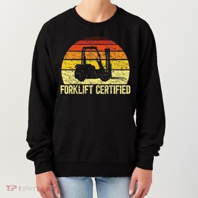Retro Forklift Certified Forklift Operator Lift Truck Driver Women's Sweatshirt