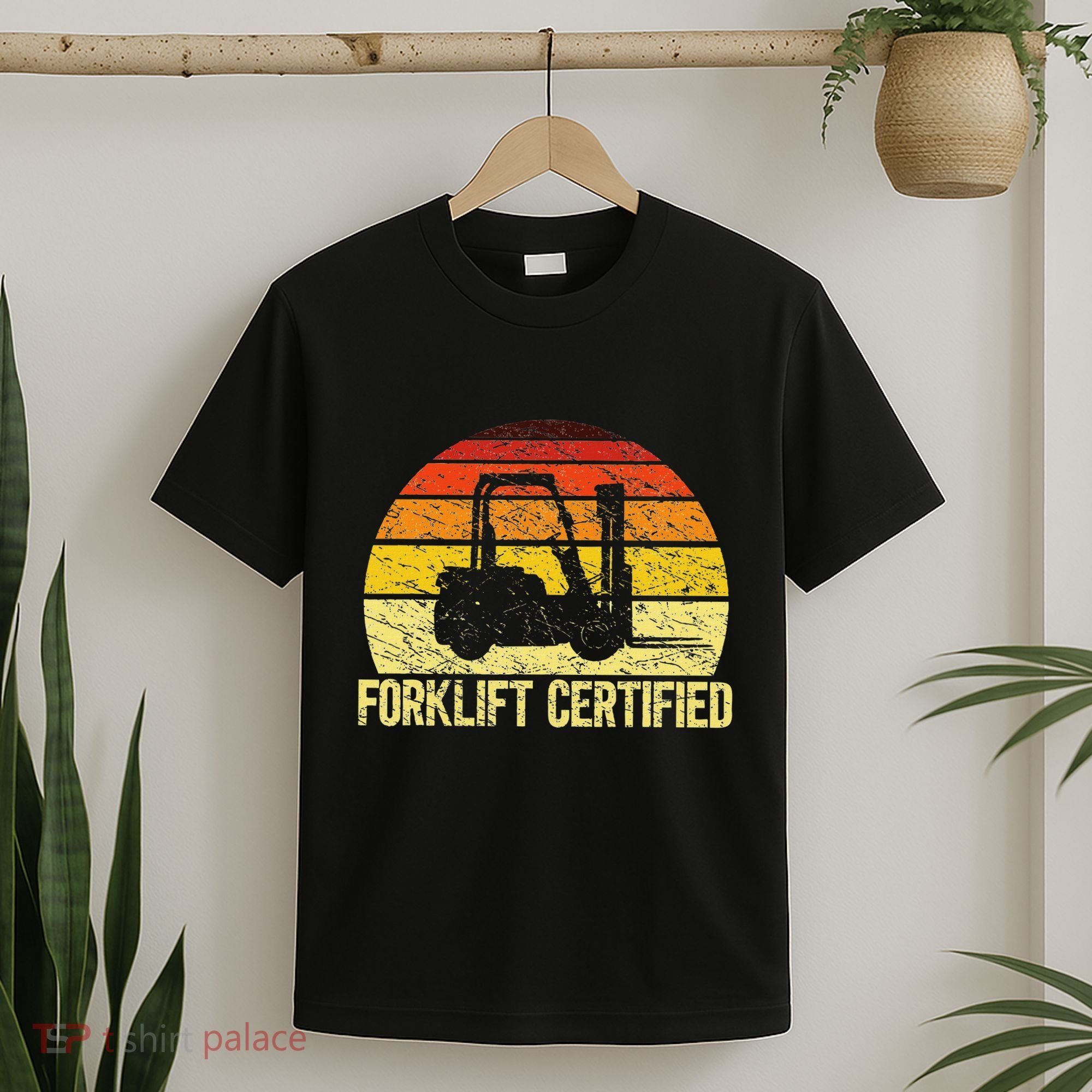 Retro Forklift Certified Forklift Operator Lift Truck Driver T-Shirt