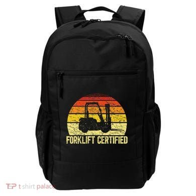 Retro Forklift Certified Forklift Operator Lift Truck Driver Backpack