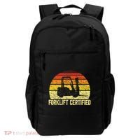 Retro Forklift Certified Forklift Operator Lift Truck Driver Backpack thumb 0