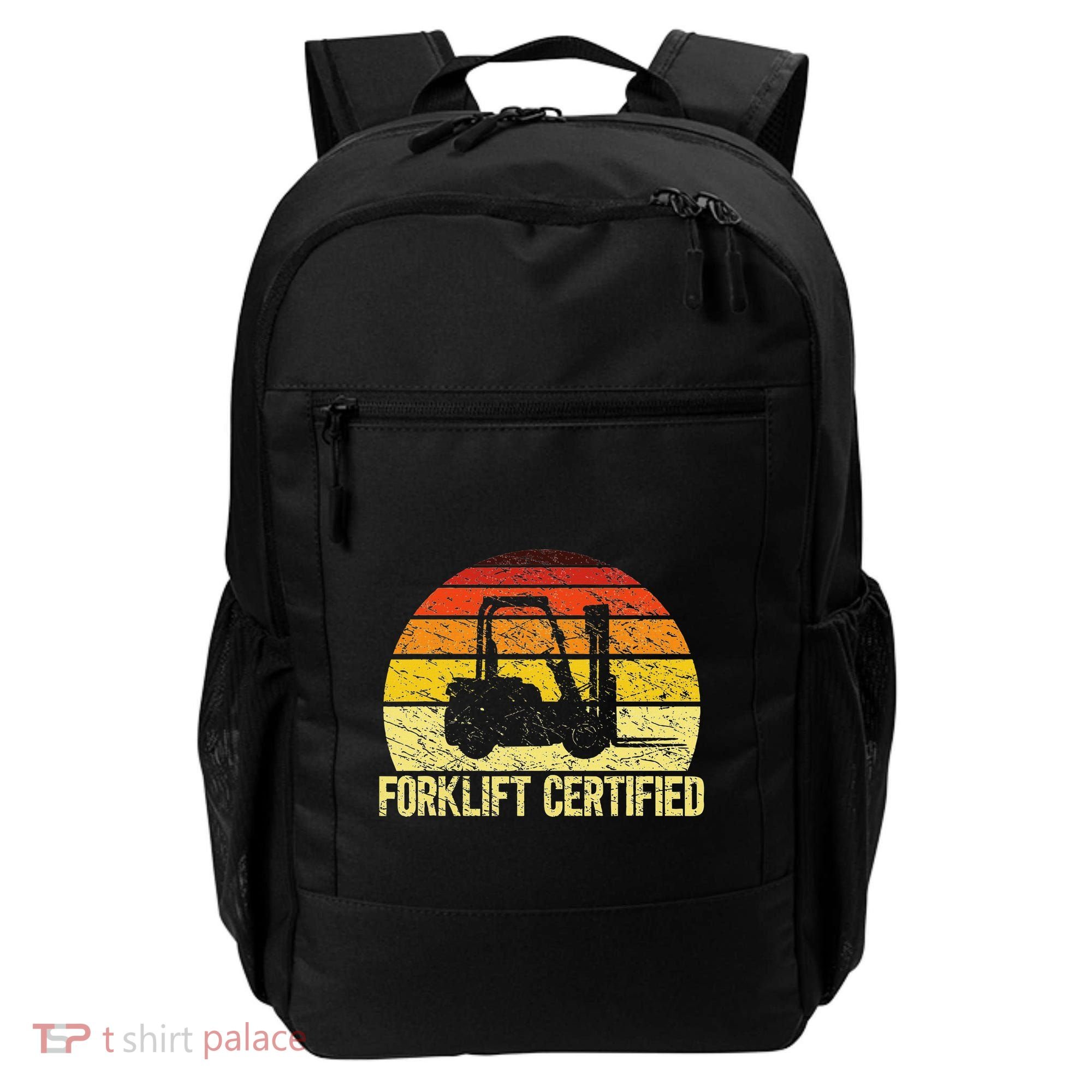 Retro Forklift Certified Forklift Operator Lift Truck Driver Backpack