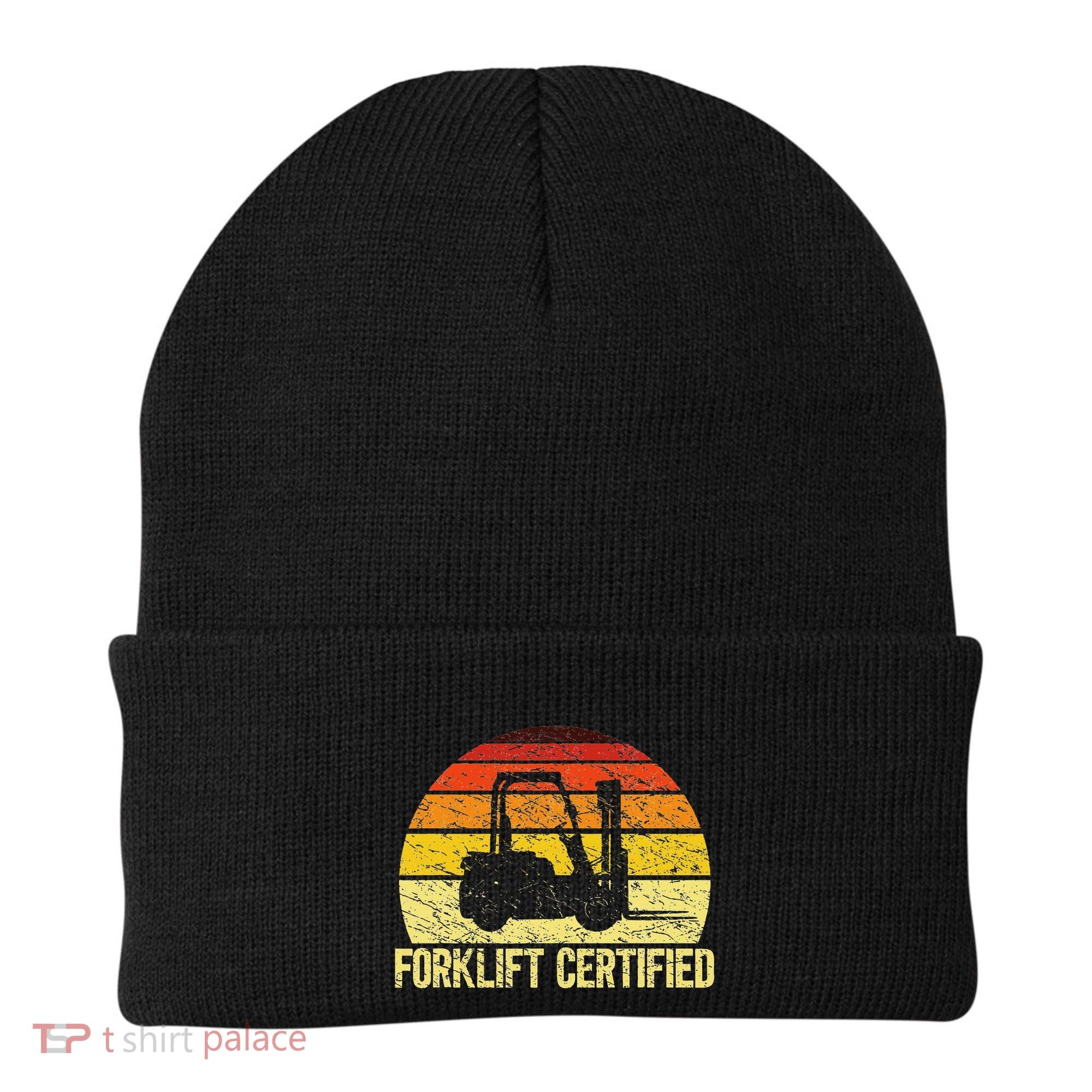 Retro Forklift Certified Forklift Operator Lift Truck Driver Beanie