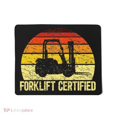 Retro Forklift Certified Forklift Operator Lift Truck Driver Mousepad
