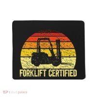 Retro Forklift Certified Forklift Operator Lift Truck Driver Mousepad thumb 0