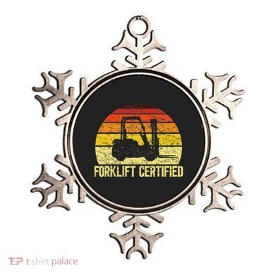 Retro Forklift Certified Forklift Operator Lift Truck Driver Ornament