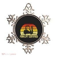 Retro Forklift Certified Forklift Operator Lift Truck Driver Ornament thumb 0
