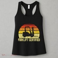 Retro Forklift Certified Forklift Operator Lift Truck Driver Women's Tank Top thumb 3