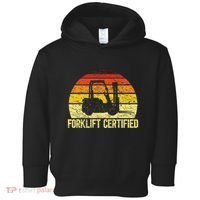 Retro Forklift Certified Forklift Operator Lift Truck Driver Toddler Hoodie thumb 0