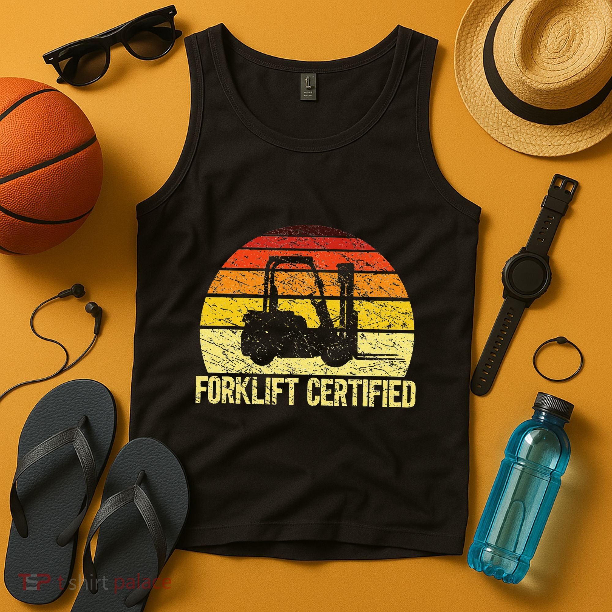 Retro Forklift Certified Forklift Operator Lift Truck Driver Tank Top