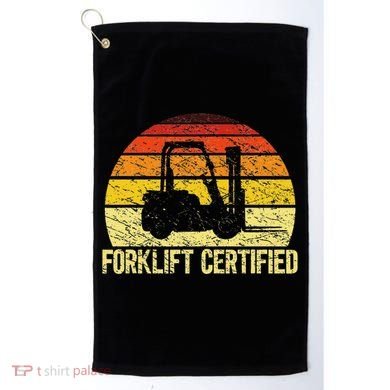 Retro Forklift Certified Forklift Operator Lift Truck Driver Golf Towel