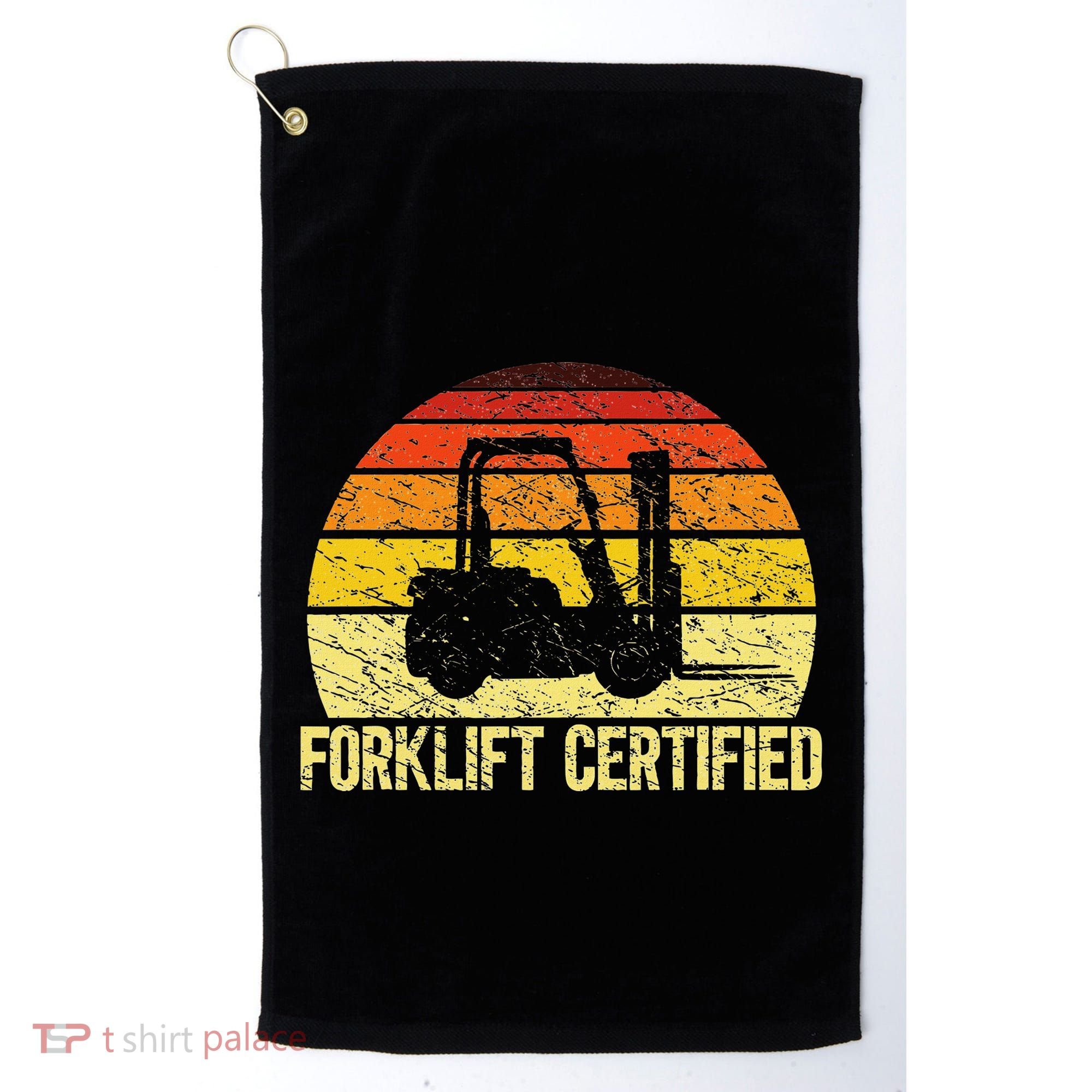 Retro Forklift Certified Forklift Operator Lift Truck Driver Golf Towel