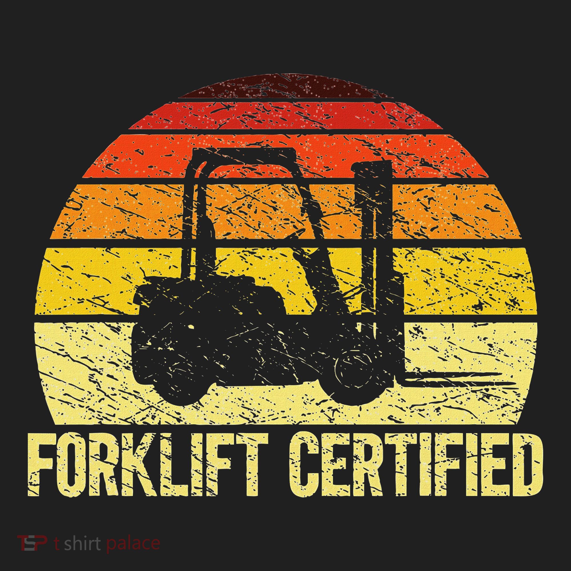 Retro Forklift Certified Forklift Operator Lift Truck Driver Golf Towel