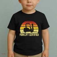 Retro Forklift Certified Forklift Operator Lift Truck Driver Toddler T-Shirt thumb 2