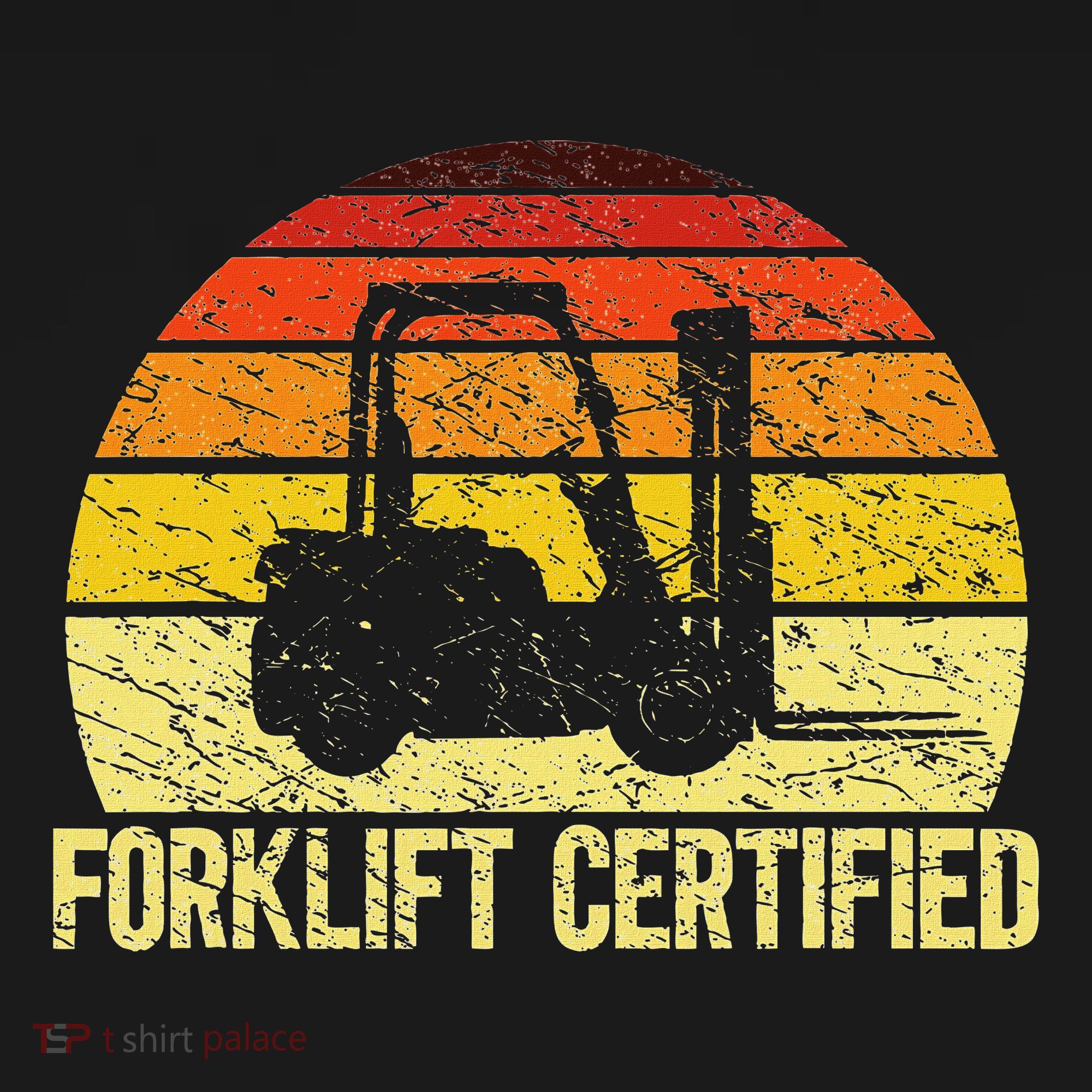 Retro Forklift Certified Forklift Operator Lift Truck Driver Kids Hoodie