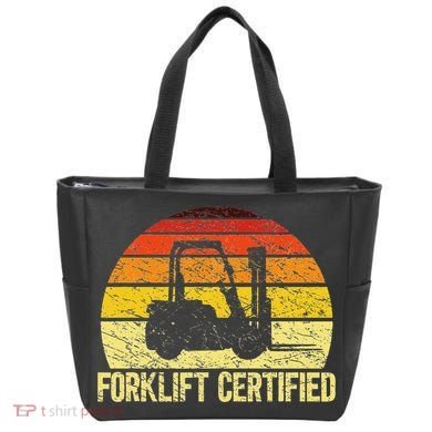 Retro Forklift Certified Forklift Operator Lift Truck Driver Tote Bag