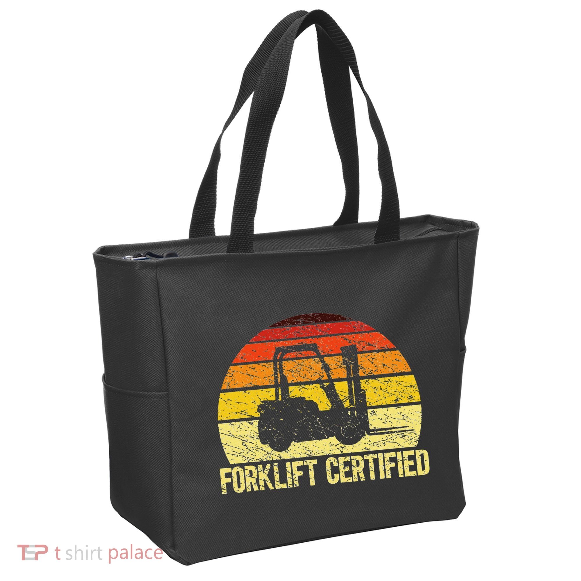 Retro Forklift Certified Forklift Operator Lift Truck Driver Tote Bag