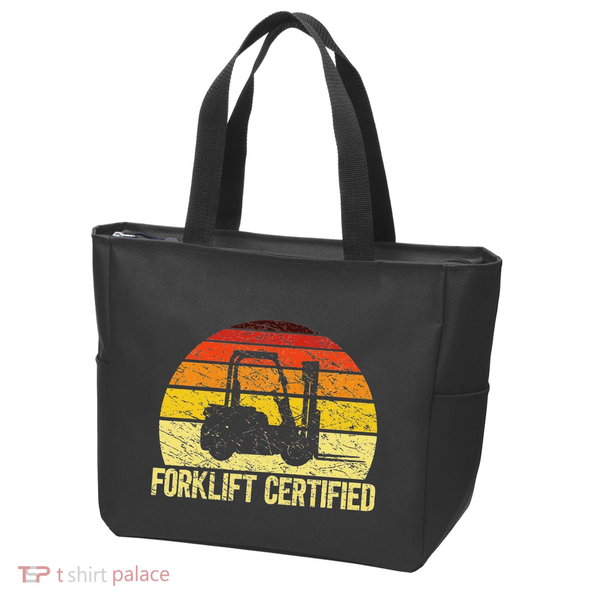 Retro Forklift Certified Forklift Operator Lift Truck Driver Tote Bag