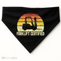 Retro Forklift Certified Forklift Operator Lift Truck Driver USA-Made Doggie Bandana thumb 0