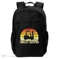 Retro Forklift Certified Forklift Operator Lift Truck Driver Backpack thumb 0
