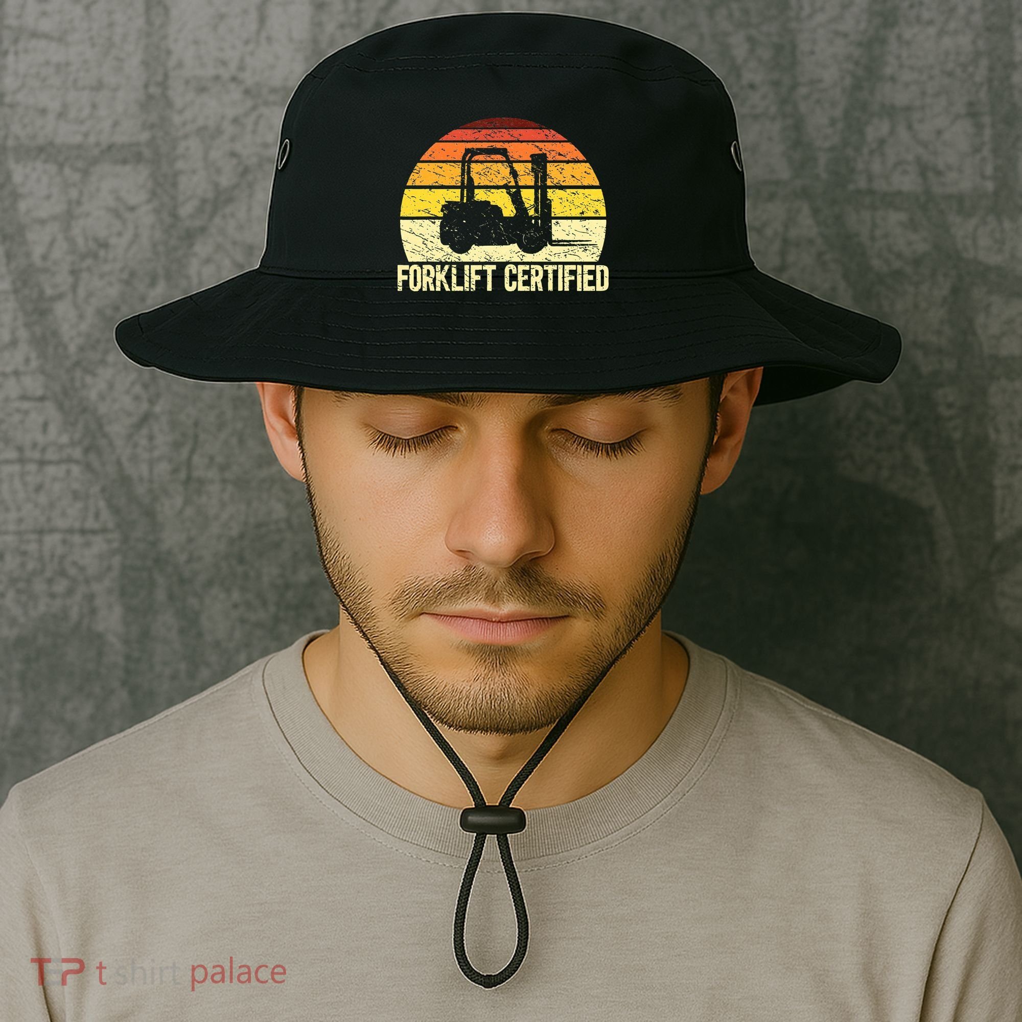 Retro Forklift Certified Forklift Operator Lift Truck Driver Bucket Hat