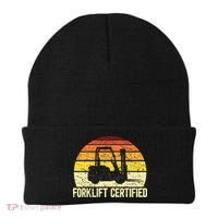 Retro Forklift Certified Forklift Operator Lift Truck Driver Beanie thumb 0